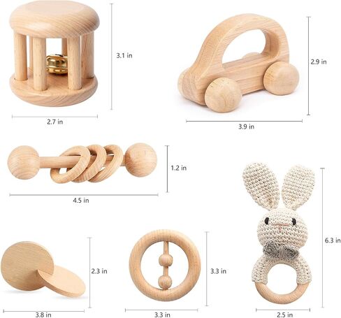 ألعاب سيارات الأطفال الخشبية، قطعتان من السيارات الخشبية للأطفال الصغار من عمر 1 إلى 3 سنوات، ألعاب مونتيسوري للأطفال من عمر 0 ​​إلى 6 إلى 12 شهرًا، لعبة خشبية لديكور الحضانة المحايدة، ألعاب سيارات خشبية للأطفال، سيارات خشبية للأطفال in Kuwait