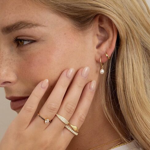 Pearl Earrings for Women Dainty Gold Pearl Drop Dangle Earrings Hypoallergenic Pearl stud Earrings Wedding Jewelry Gift for Women in Kuwait