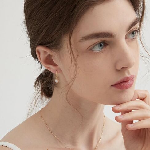 Pearl Earrings for Women Dainty Gold Pearl Drop Dangle Earrings Hypoallergenic Pearl stud Earrings Wedding Jewelry Gift for Women in Kuwait