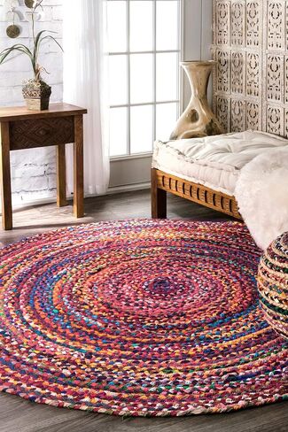 nuLOOM Tammara Bohemian Hand Braided Area Rug, 5x8, Multi in Saudi Arabia