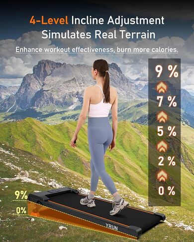 Walking Pad Under Desk Treadmill for Home and Office, Portable Small Treadmill 2.5HP Super Quiet Brushless Motorized Walking Jogging Running Machine with Remote Control in Saudi Arabia