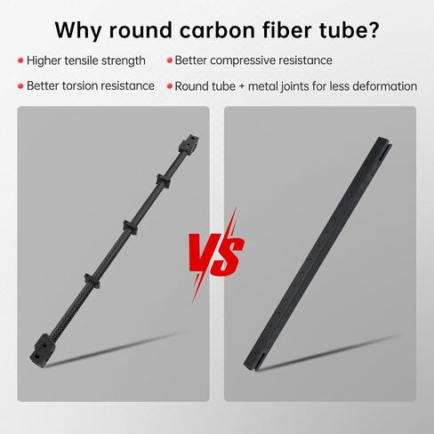 Voron 2.4 R2 Carbon Fiber Tube Kit for Y-Axis, Voron 2.4 Extrusion Frame Upgrade, CNC Machining, Voron 2.4 350MM 3D Printer Y-Gantry Upgrade, Lightweight High-Precision in Saudi Arabia