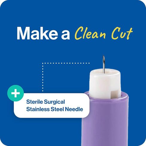 Disposable Safety Lancets for Diabetes Testing – 30G x 1.5mm, Preloaded Sterile Lancet Needles – Compact Keto & Diabetic Lancets with a Twist-Off Lid for Easy Blood Testing Anywhere by OWELL, 100 Ct. in Saudi Arabia