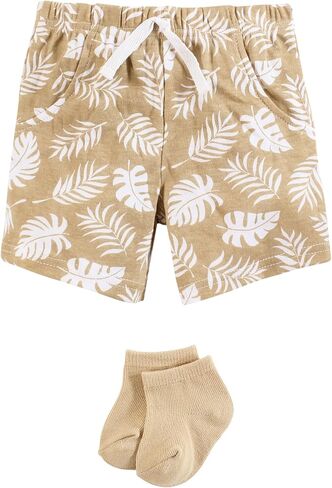 Hudson Baby Unisex Baby Bodysuit, Short and Sock, Butterfly Floral Daddy, 9-12 Months in Saudi Arabia