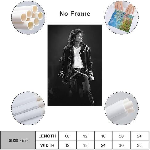 SZEKDUIT Singer Michael Jackson (1) Canvas Poster Bedroom Decor Landscape Office Room Decor Gift 12x18inch(30x45cm), Unframe-style in Saudi Arabia
