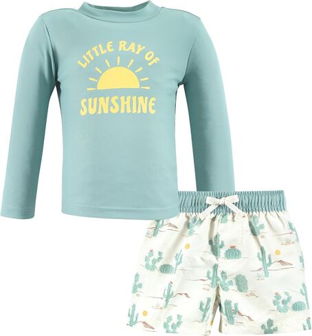 Hudson Baby Unisex Baby Swim Rashguard Set, Sea Turtle, 2T in Saudi Arabia