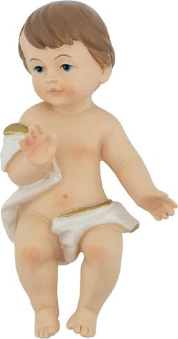 Baby Jesus in Manger | Perfect for Indoor Nativity Scene | Traditional Religious Christmas Decoration | Wooden Manger with Removable Baby Jesus | Great Gift | Choose from 3 Sizes (Large) in Saudi Arabia