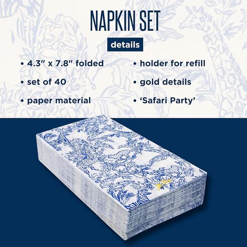 Lilly Pulitzer Disposable Decorative Paper Dinner Napkins, Napkin Holder Refill with 40 Napkins for Party (Marble Swirl) in Kuwait