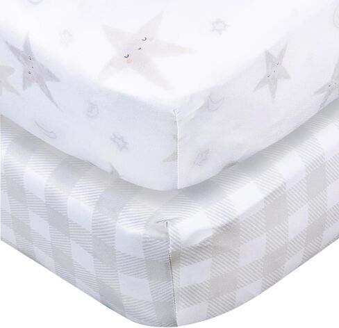 Gerber Baby Unisex 2-Pack Knit Crib Sheet, Coastal Calm, One Size in Saudi Arabia