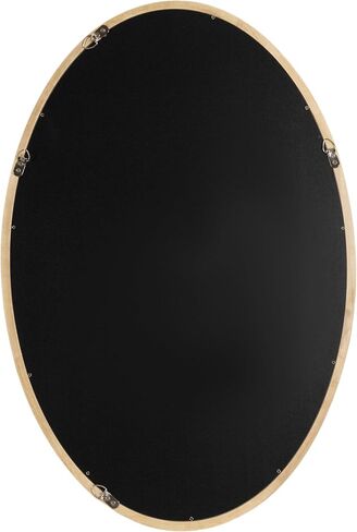 Kate and Laurel Hogan Farmhouse Oval Framed Wall Mirror, 18 x 24, Natural Rustic, Decorative Traditional Wood Mirror with Soft Curvature and Oval Shape in Saudi Arabia