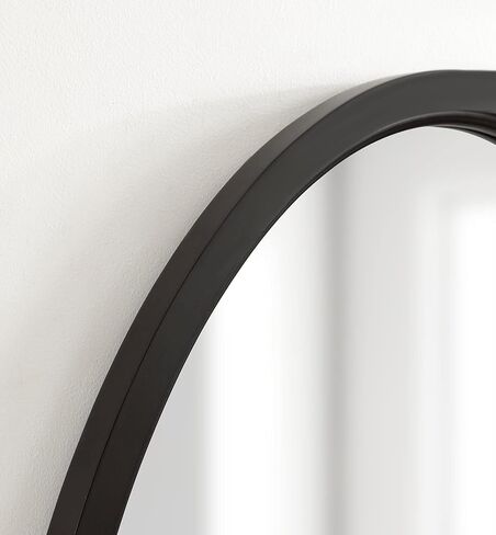 Kate and Laurel Hogan Farmhouse Oval Framed Wall Mirror, 18 x 24, Natural Rustic, Decorative Traditional Wood Mirror with Soft Curvature and Oval Shape in Saudi Arabia