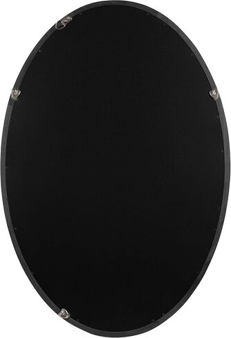Kate and Laurel Hogan Farmhouse Oval Framed Wall Mirror, 18 x 24, Natural Rustic, Decorative Traditional Wood Mirror with Soft Curvature and Oval Shape in Saudi Arabia
