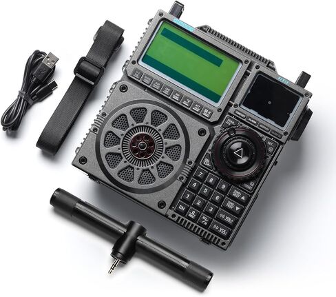 راديو RF919 SSB على الموجات القصيرة مع نطاق الطقس NOAA، نطاق كامل FM AM SW VHF UHF AIR CB WB وSSB، مع موالف هوائي، 3 منافذ هوائي خارجي، بطارية قابلة لإعادة الشحن 5000 مللي أمبير في الساعة، مقبس سماعة الأذن in Kuwait