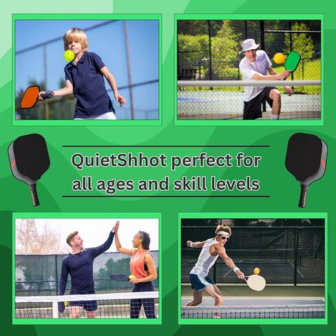 (4 Pads) Quietshhot Stop The POP Pickleball Paddle Mute Sound Absorbing Reducer - Fits On Top of Your Pickleball Paddle to Reduce The Pitch by Up to 4X - Quiet The POP- NOT The Game - in Saudi Arabia