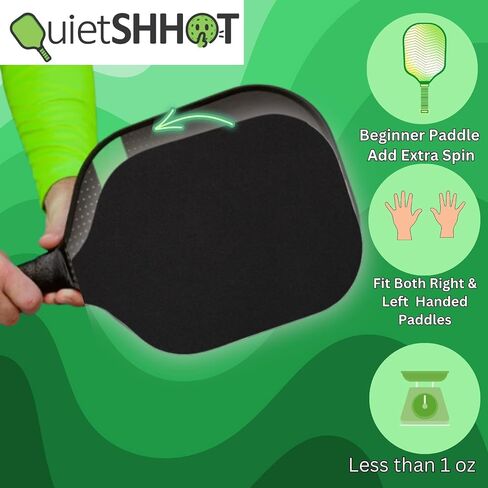 (4 Pads) Quietshhot Stop The POP Pickleball Paddle Mute Sound Absorbing Reducer - Fits On Top of Your Pickleball Paddle to Reduce The Pitch by Up to 4X - Quiet The POP- NOT The Game - in Saudi Arabia