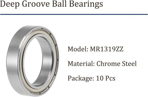 10pcs Deep Groove Ball Bearing MR1319zz - [13mm x 19mm x 4mm] Chrome Steel Bearings for Skate Boards Inline Skates, Scooters & Long Boards in Saudi Arabia