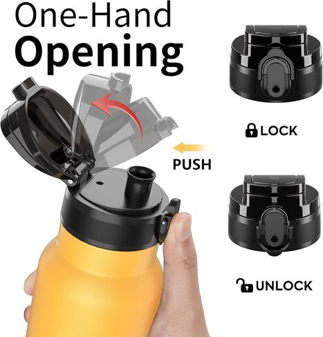 Replacement lid-Compatibility With 12Oz 17Oz 24OZ 32Oz Han's Bottle Insulated Flask (Chug lid) in Saudi Arabia