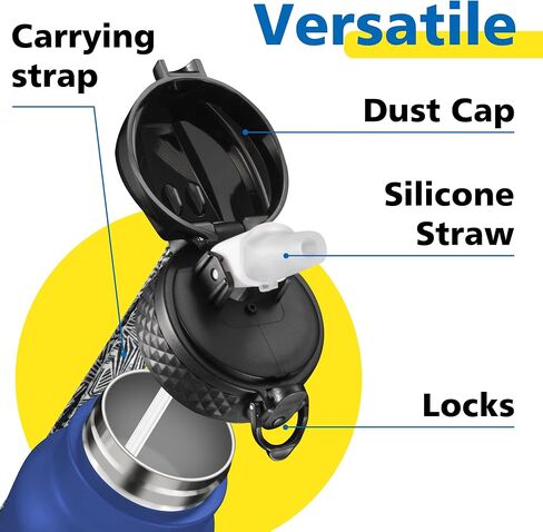 Replacement lid-Compatibility With 12Oz 17Oz 24OZ 32Oz Han's Bottle Insulated Flask (Chug lid) in Saudi Arabia