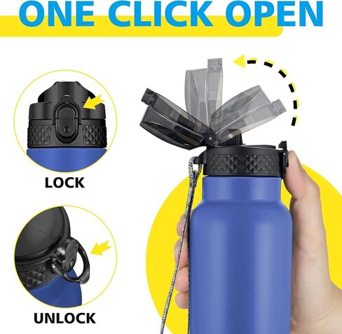 Replacement lid-Compatibility With 12Oz 17Oz 24OZ 32Oz Han's Bottle Insulated Flask (Chug lid) in Saudi Arabia