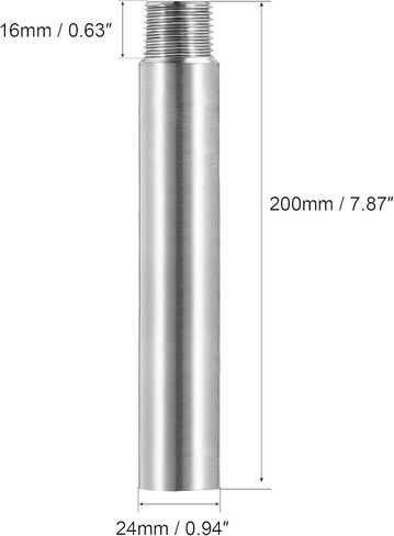 Shower Head Extension Arm, 2-Inch 1/2PT Male to 1/2PT Female Thread 304 Stainless Steel Cast Pipe Fitting Coupler in Kuwait