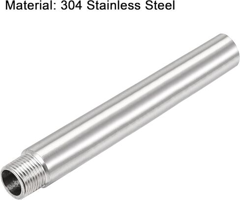Shower Head Extension Arm, 2-Inch 1/2PT Male to 1/2PT Female Thread 304 Stainless Steel Cast Pipe Fitting Coupler in Kuwait