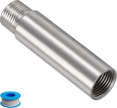 Shower Head Extension Arm, 2-Inch 1/2PT Male to 1/2PT Female Thread 304 Stainless Steel Cast Pipe Fitting Coupler in Kuwait