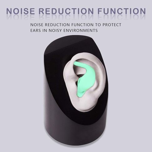 Ear Plugs for Noise Reduction, Ear Plugs for Sleeping Noise Cancelling, Washable Hearing Protection for Work, Travel, Concert, Swimming, Sleep Snoring, Best White Elephant Gifts-Green in Saudi Arabia