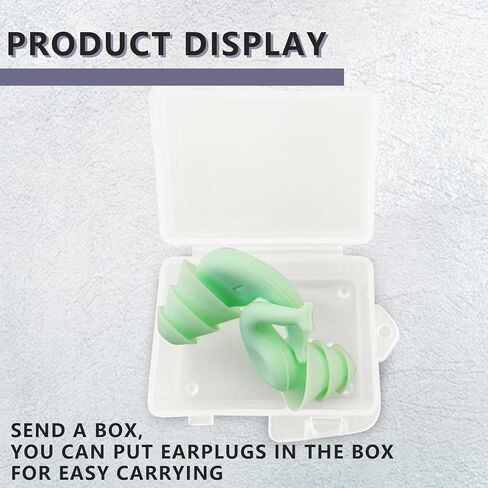 Ear Plugs for Noise Reduction, Ear Plugs for Sleeping Noise Cancelling, Washable Hearing Protection for Work, Travel, Concert, Swimming, Sleep Snoring, Best White Elephant Gifts-Green in Saudi Arabia