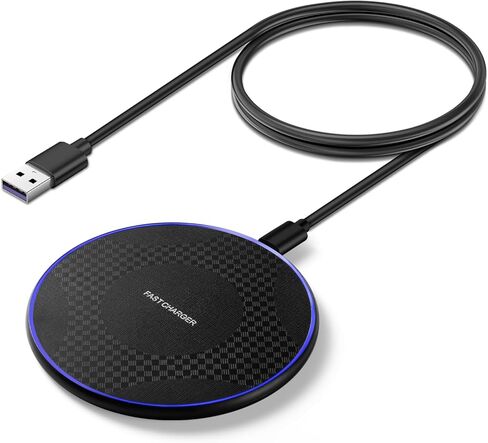 15W Fast Wireless Charger Pad,Wireless Phone Charging Station Compatible with iPhone 14/15/13/12/11/SE/X/AirPods,Fast Charge for Samsung Galaxy S23/S22/S21/S20/Note 20/Buds/Buds +,Pixel,LG G8/7 in Saudi Arabia