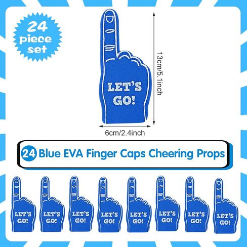 Aster 24 Pcs Mini Foam Fingers, Sport Fan Foam Finger, We're #1 Fan Foam Finger, Sports Themed Birthday Party Supplies Foam Hand Fingers Cheerleader Gifts for Sports Events(8 Colors) in Kuwait
