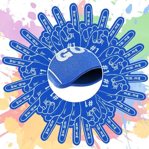 Aster 24 Pcs Mini Foam Fingers, Sport Fan Foam Finger, We're #1 Fan Foam Finger, Sports Themed Birthday Party Supplies Foam Hand Fingers Cheerleader Gifts for Sports Events(8 Colors) in Kuwait