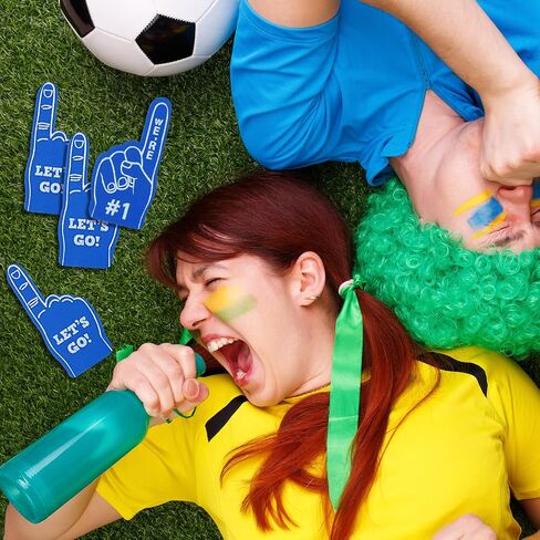 Aster 24 Pcs Mini Foam Fingers, Sport Fan Foam Finger, We're #1 Fan Foam Finger, Sports Themed Birthday Party Supplies Foam Hand Fingers Cheerleader Gifts for Sports Events(8 Colors) in Kuwait