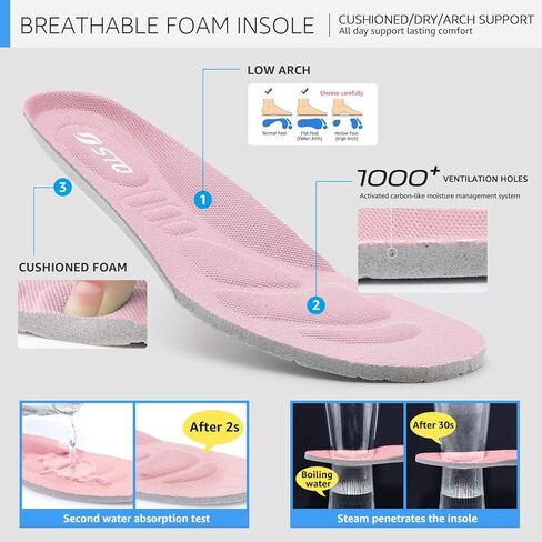 حذاء STQ سهل الارتداء بدون استخدام اليدين للنساء حذاء رياضي للمشي والحمل حذاء للحمل باللون الأبيض والأرجواني 9 in Kuwait