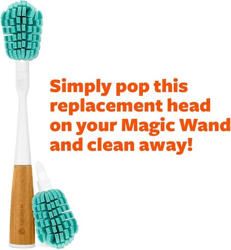 Full Circle Magic Wand Replacement Head - Sponge Head for Washing Glasses – Non Scratch Glass Safe Scrubber Sponge in Saudi Arabia