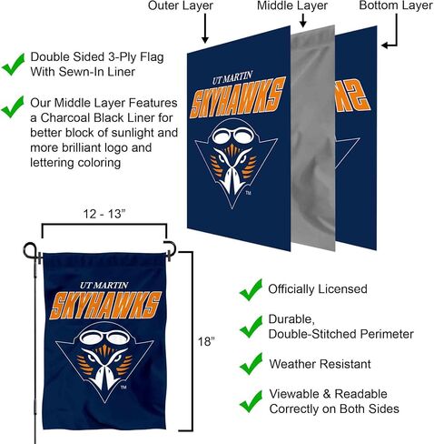 College Flags & Banners Co. Tennessee Martin Skyhawks Garden Flag in Saudi Arabia