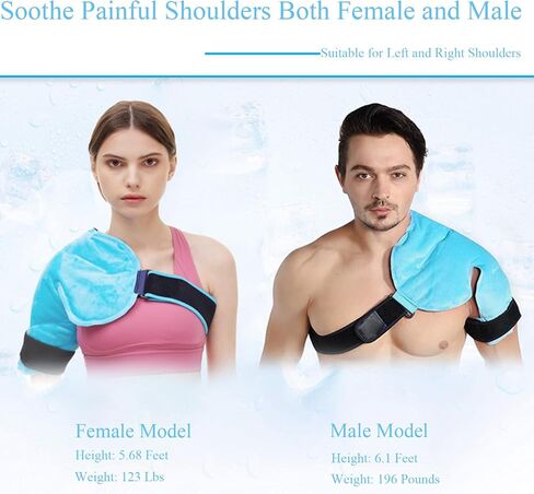 DR. MUSCLE'S Shoulder Ice Pack Rotator Cuff Cold Therapy, Hot & Cold Compress for Shoulder Pain Relief, Surgery Recovery, Tendinitis, Swelling, Reusable Gel Ice Pack Wrap for Shoulder Injuries in Saudi Arabia