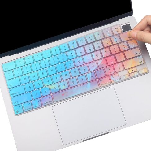 Keyboard Cover for 2024-2023 Apple MacBook Pro 14" 16" M3 M2 M1 Pro/Max A2442 A2779 A2918 A2992 A2485 A2780 A2991，MacBook Air 13.6" 15.3" M3 M2 2024 Skin Protector Accessories US Layout-Dazzlet in Saudi Arabia