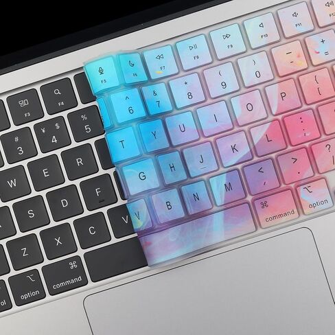 Keyboard Cover for 2024-2023 Apple MacBook Pro 14" 16" M3 M2 M1 Pro/Max A2442 A2779 A2918 A2992 A2485 A2780 A2991，MacBook Air 13.6" 15.3" M3 M2 2024 Skin Protector Accessories US Layout-Dazzlet in Saudi Arabia