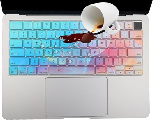 Keyboard Cover for 2024-2023 Apple MacBook Pro 14" 16" M3 M2 M1 Pro/Max A2442 A2779 A2918 A2992 A2485 A2780 A2991，MacBook Air 13.6" 15.3" M3 M2 2024 Skin Protector Accessories US Layout-Dazzlet in Saudi Arabia