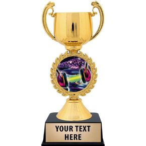 Crown Awards Personalized DJ Trophy, 7.25" Gold Cup DJ Music Trophies with Free Custom Engraving Prime