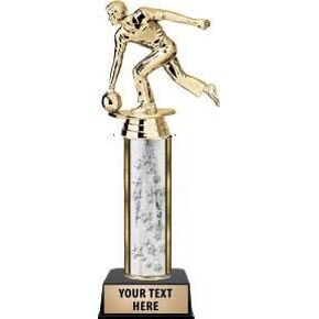Crown Awards Bowling Release Male Trophies, Personalized Silver Bowling Release Male Trophy with Custom Engraving Prime