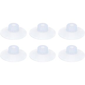 uxcell Bellows Suction Cup 50mm Diameter x M8 Joint Silicone Pneumatic Vacuum Suction Cups 6pcs