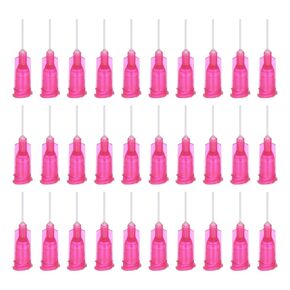 uxcell 100 Pcs 18G Plastic Dispensing Needles with Luer Lock, 1/2" PTFE Needle Tube PP Heat-Resistant Plastic Blunt Tip for Liquid Glue Gun, Green