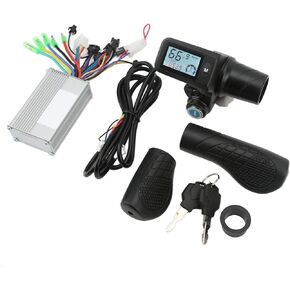Alomejor 36V 48V 350W Brushless Motor Controller with 805 LCD Display Throttle Grip for Electric Modification