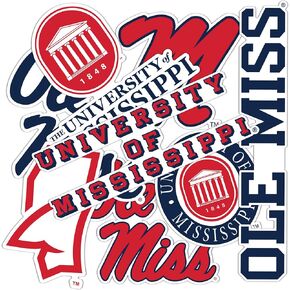 Desert Cactus University of Mississippi Rebels Ole Miss U of M Stickers Vinyl Decals Laptop Water Bottle Car 13.5x11 Sheet T2 (Type 2-2)