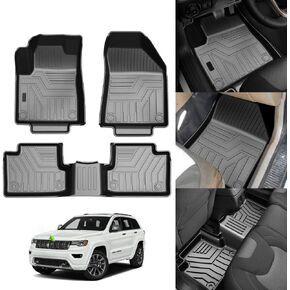 KUST Floor Mats for 2016-2021 Honda Civic Sedan/Civic Hatchback/Civic Type R Carpet Floor Liner 3D All Weather Protection 2 Row Liner Set Black TPE