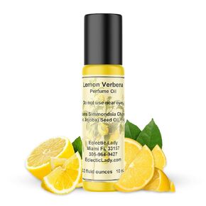 Lemon Verbena Perfume Oil, 0.3 Oz Portable Roll-On Fragrance with Long-Lasting Scent, Fresh, Wonderful Aroma for Spring & Summer, Floral & Fruity Perfume for Men & Women For Daily Use