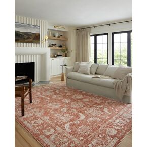 Loloi II Odette Collection ODT-03 Rust/Ivory 2'-7" x 10'-0" Runner Rug