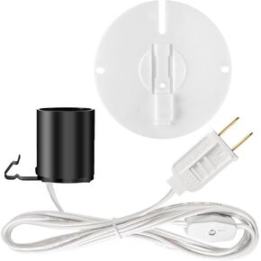 Blow Mold Light Kit Replacement Single Bulb Light Cord for E27 E26 Salt Lamp Bulb with On/Off Switch Fuse Plug for Halloween Christmas Blow Mold Village Craft Indoor Outdoor Decorations (1)