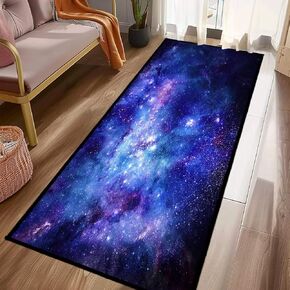 Galaxy Runner Rug for Hallway,Nebula Outer Space,Area Rug 2x6 Laundry Room Rug Blue Purple Throw Carpet Non-Slip Floor Carpet Indoor Entryway Rug Doormat Washable Runner Rugs for Bedroom,Living Room in Kuwait